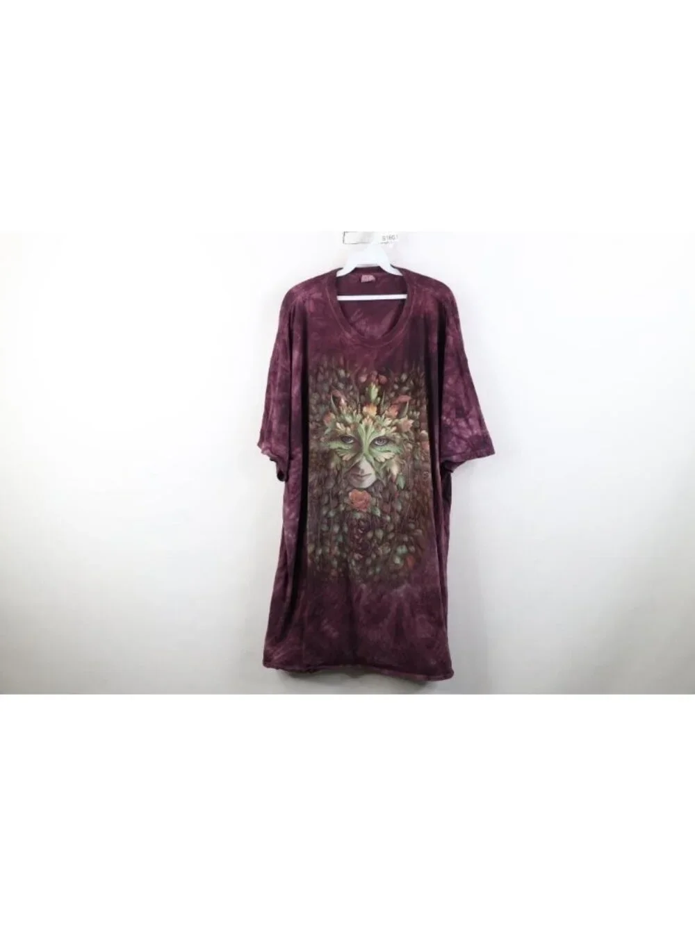 Vtg Y2K Streetwear Mens 3XL Faded Fairy Woodland Elf Nature Acid Wash T-Shirt